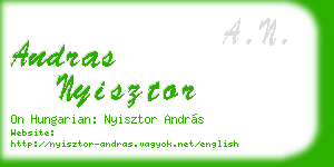 andras nyisztor business card